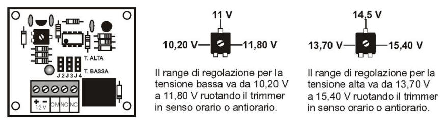 Schema del Circuito Controllo Batteria Carica