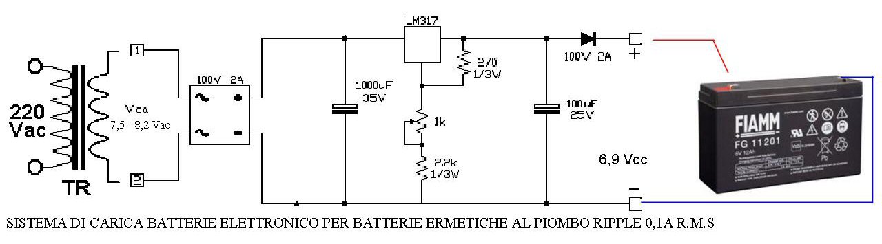 Esempio di Carica Batterie Pb Elettronico Securvera