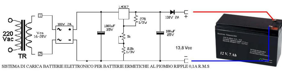 Esempio di Carica Batteria per Batterie Ermetiche