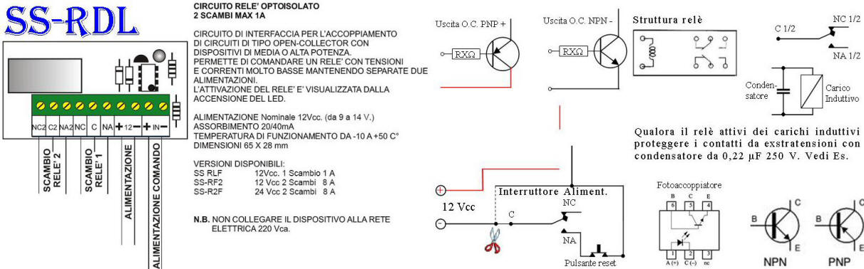 Relè Polarizzato 12 v. 2 Scambi 1 Ah Securvera