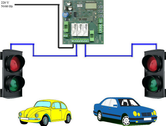 Impianto Semaforico 2 Luci Automatico Securvera