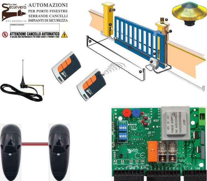 Centrale Accessori Cancello Scorrevole 220 V Securvera