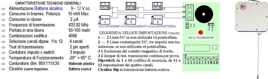 Caratteristiche e Esempio di Collegamento di Sensori