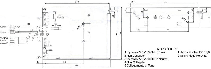 Schema e Misure Alimentatore Caricabatterie Switching