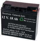 Batteria Ricaricabile 12 V. 18 Ah Selezionata Securvera