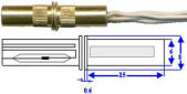 Microcontatto Magnetico Ottone Allarme Porte Sbeco