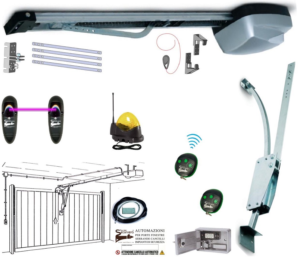 Kit Automatismo Porta Basculante 70 Kg 220/24 V.