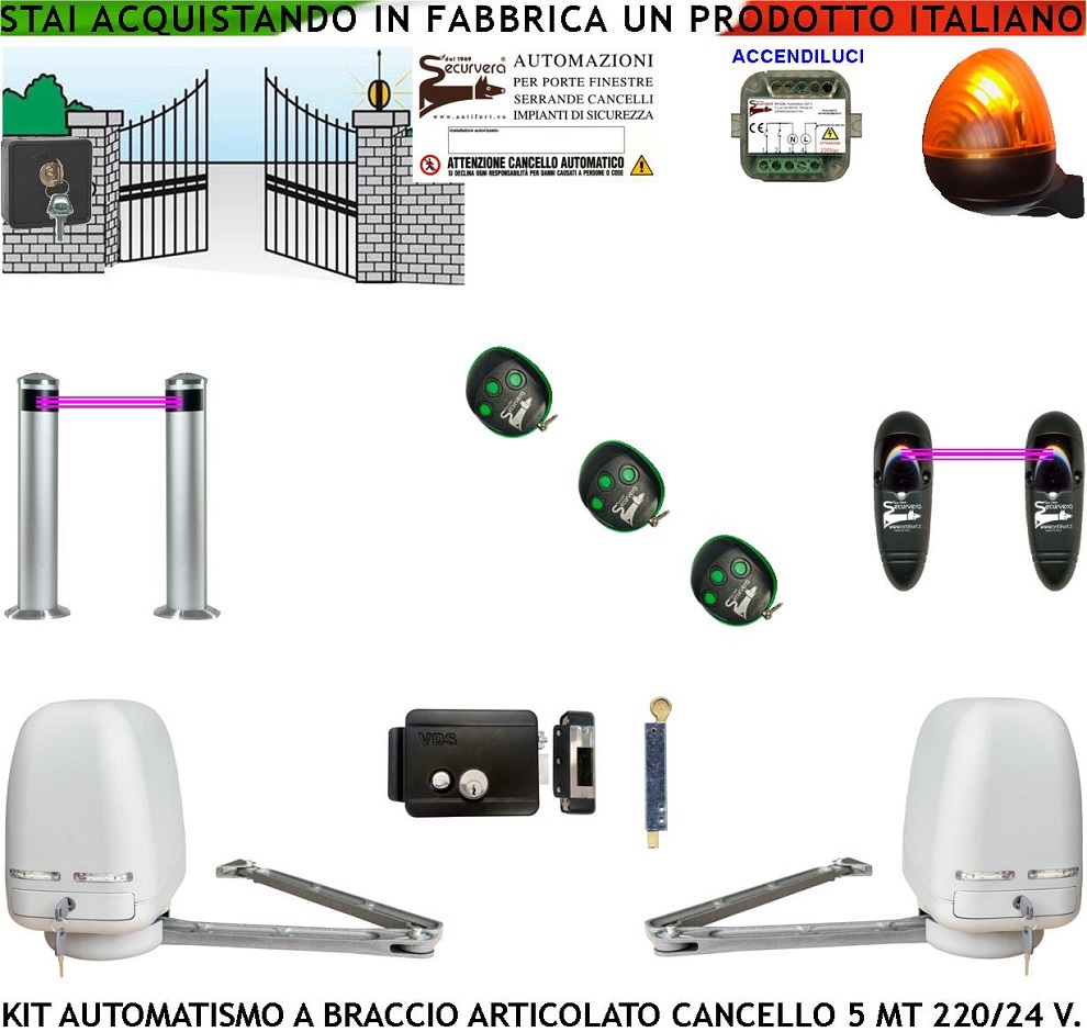 Kit Automatismo Bracci Articolati Securvera