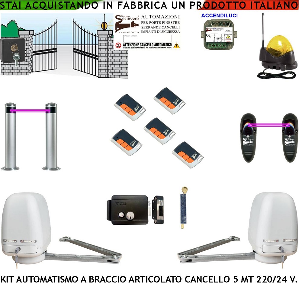 Kit Automatismo Bracci Articolati Securvera